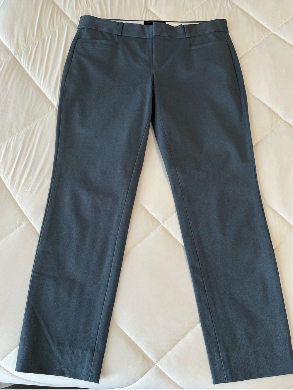 Banana Republic Women's Cropped Straight-Leg Pants in Charcoal Blue